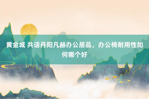 黄金城 共话丹阳凡赫办公居品，办公椅耐用性如何哪个好