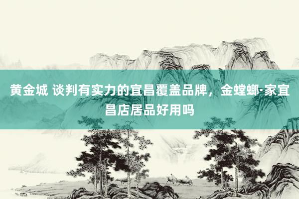 黄金城 谈判有实力的宜昌覆盖品牌，金螳螂·家宜昌店居品好用吗