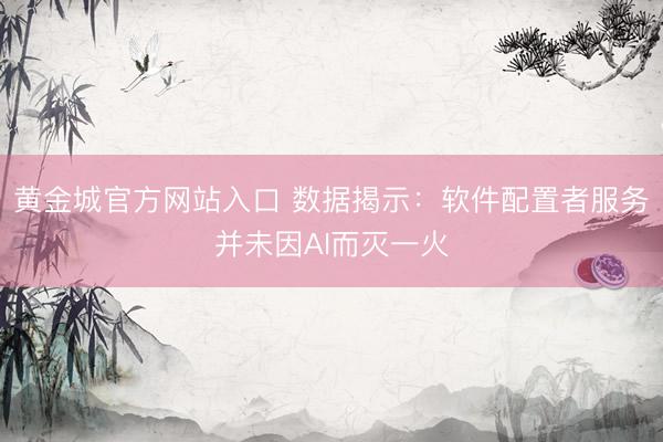 黄金城官方网站入口 数据揭示：软件配置者服务并未因AI而灭一火