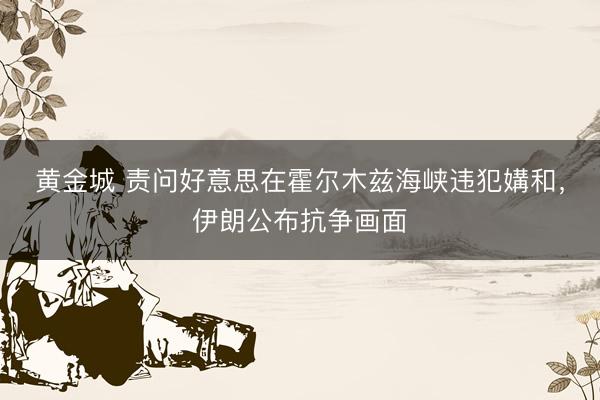 黄金城 责问好意思在霍尔木兹海峡违犯媾和，伊朗公布抗争画面